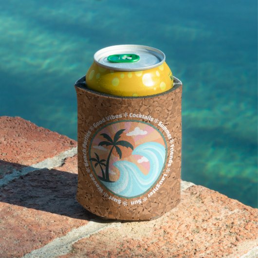 Tropical Hawaiian Island Palm Trees Good Vibes Dosenkühler (In Situ Pool)