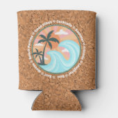 Tropical Hawaiian Island Palm Trees Good Vibes Dosenkühler (Rückseite)