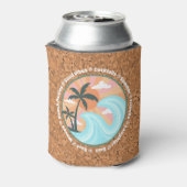 Tropical Hawaiian Island Palm Trees Good Vibes Dosenkühler (Kanne Rückseite)