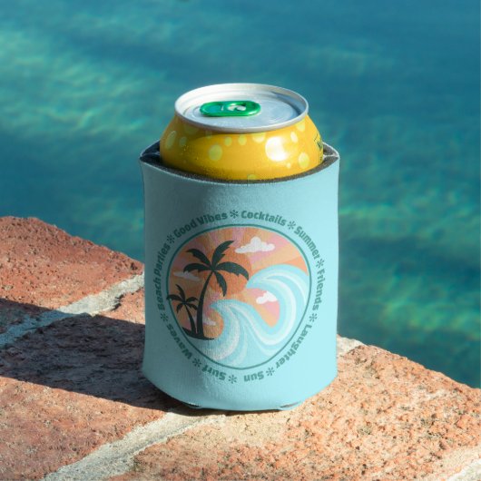 Tropical Hawaiian Island Palm Trees Good Vibes Dosenkühler (In Situ Pool)