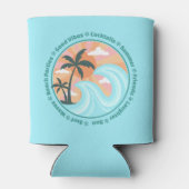 Tropical Hawaiian Island Palm Trees Good Vibes Dosenkühler (Rückseite)