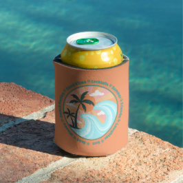 Tropical Hawaiian Island Palm Trees Good Vibes Dosenkühler