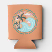 Tropical Hawaiian Island Palm Trees Good Vibes Dosenkühler (Rückseite)