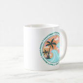 Tropical Hawaiian Island Palm Trees Good Vibes Kaffeetasse (VorderseiteRechts)