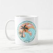Tropical Hawaiian Island Palm Trees Good Vibes Kaffeetasse (Links)