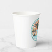 Tropical Hawaiian Island Palm Trees Good Vibes Pappbecher (Rechts)