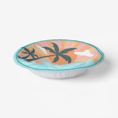 Tropical Hawaiian Island Palm Trees Good Vibes Pappteller (Gewinkelt)