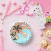 Tropical Hawaiian Island Palm Trees Good Vibes Pappteller (Party)