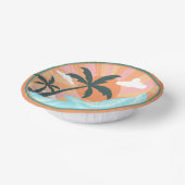 Tropical Hawaiian Island Palm Trees Good Vibes Pappteller (Gewinkelt)