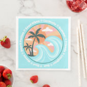 Tropical Hawaiian Island Palm Trees Good Vibes Serviette (Beispiel)