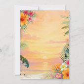 Tropical Hawaiian Lei Meaning Card Einladung (Rückseite)