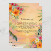 Tropical Hawaiian Lei Meaning Card Einladung (Vorne/Hinten)