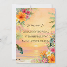 Tropical Hawaiian Lei Meaning Card Einladung