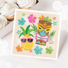 Tropical Hawaiian Luau Birthday Serviette