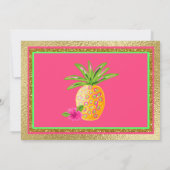 Tropical Hawaiian Luau Geburtstagsparty Einladung (Rückseite)