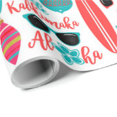 Tropical Hawaiian Mele Kalikimaka Weihnachten Geschenkpapier (Rolleneckpunkt)