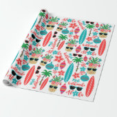 Tropical Hawaiian Mele Kalikimaka Weihnachten Geschenkpapier (Ungerollt)