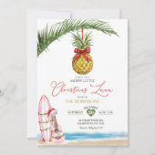 Tropical Hawaiian Merry Little Christmas Luau Einladung (Vorderseite)