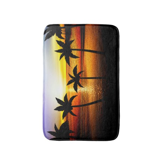 Tropical Hawaiian Palm Trees Badematte (Vorderseite Vertikal)