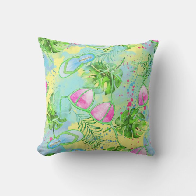 Tropical Hawaiian Pillow Kissen (Vorderseite)