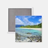 Tropical Hawaiian Rocky Beach Magnet (Vorderseite/Rückseite)