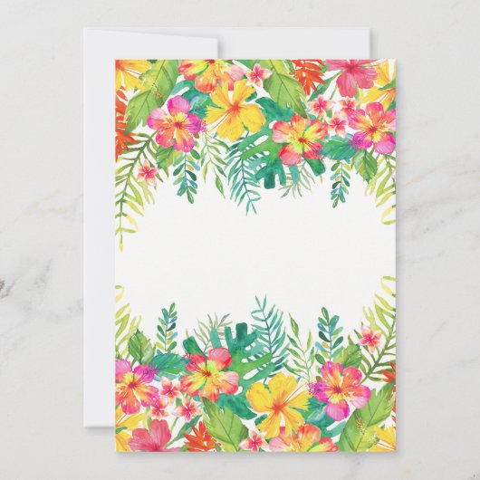 Tropical Hawaiian Showbingkarten (Rückseite)