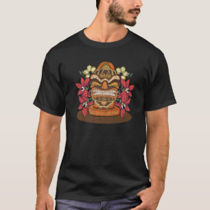 Tropical Hawaiian Tiki Mask Polynesisches Totem Lu T-Shirt