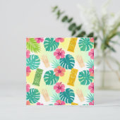 Tropical Hawaiian Tiki Pattern for Parties Wedding (Stehend Vorderseite)