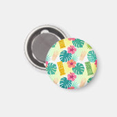 Tropical Hawaiian Tiki Pattern for Parties Wedding Magnet (Vorderseite/Rückseite)