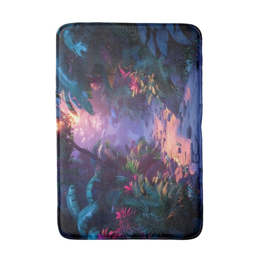 Tropical Hawaiian Walking Path  Badematte (Vorderseite Vertikal)