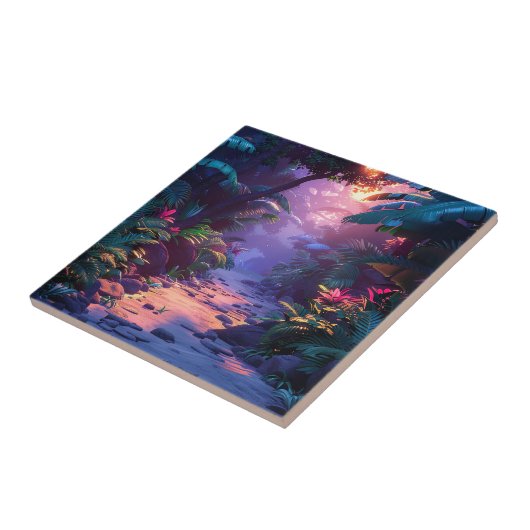 Tropical Hawaiian Walking Path  Fliese (Seite)