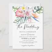 Tropical Hawaiian Wedding Beach Thema Einladung (Vorderseite)
