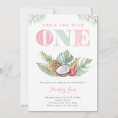 Tropical Hawaiian Wild Beach Girl Einladung (Vorderseite)