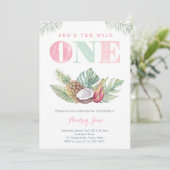 Tropical Hawaiian Wild Beach Girl Einladung (Stehend Vorderseite)