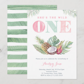 Tropical Hawaiian Wild Beach Girl Einladung