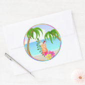 Tropical Hawiian Luau Cupcake Toppers Stickers (Umschlag)