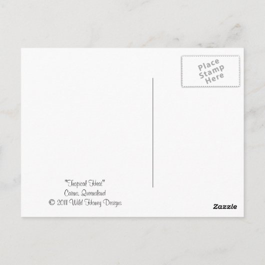 "Tropical Heat" Postkarte (Rückseite)