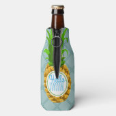 Tropical Hello Summer Ananas Flaschenkühler (Flasche Rückseite)