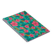 Tropical Hibiscus and Palm Leaf Pattern Notizblock (Rechte Seite)