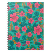 Tropical Hibiscus and Palm Leaf Pattern Notizblock (Vorderseite)