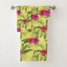 Tropical Hibiscus  Badhandtuch Set
