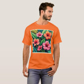 Tropical Hibiscus Bloom Artistry T-Shirt (Vorne ganz)