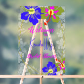 Tropical Hibiscus Bridal Shower Welcome Acrylschild (Neutral)