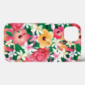 Tropical Hibiscus Floral Pattern Case-Mate iPhone Hülle (Rückseite (Horizontal))