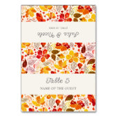 Tropical Hibiscus Florals Wedding Place Card Tischnummer (Vorderseite)