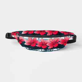 Tropical Hibiscus Flowers  Exotic Floral Design  Bauchtasche