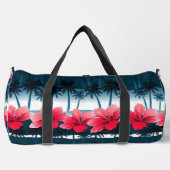 Tropical Hibiscus Flowers Exotic Floral Design Duffle Bag (Vorderseite)