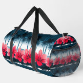 Tropical Hibiscus Flowers Exotic Floral Design Duffle Bag (Rechte Ecke)