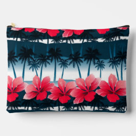 Tropical Hibiscus Flowers  Exotic Floral Design  Zubehörtasche