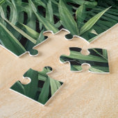 Tropical Hibiscus Monstera Jungle Pattern Puzzle (Seite)
